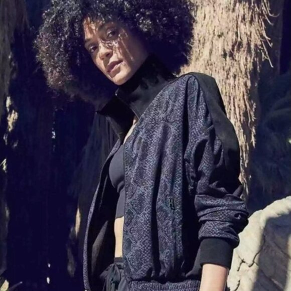 Athleta Blue & Black Brooklyn Bomber Jacket - Size S - Picture 5 of 5